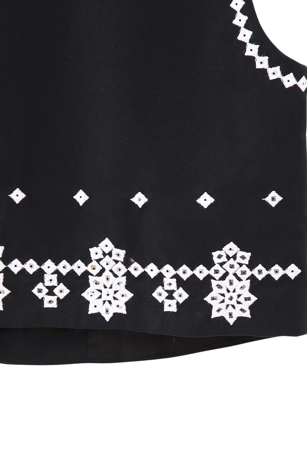'Rylee' Embellished Mirror-Detail Vest Top