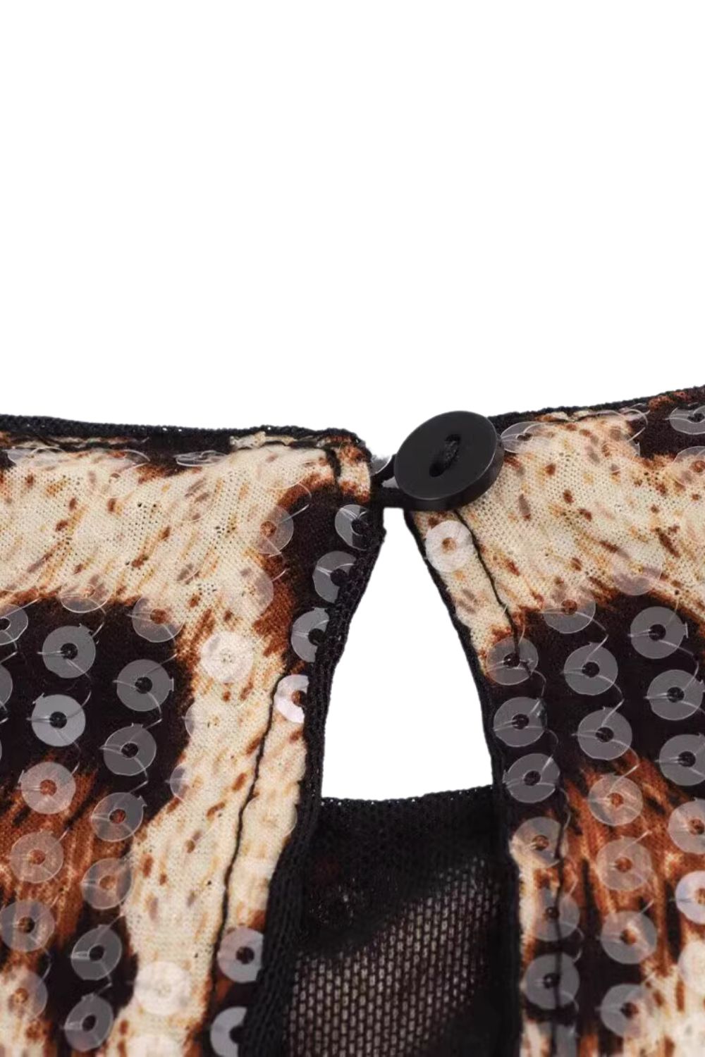 'Ellie' Fitted Snake-Print Sequin Pencil Dress