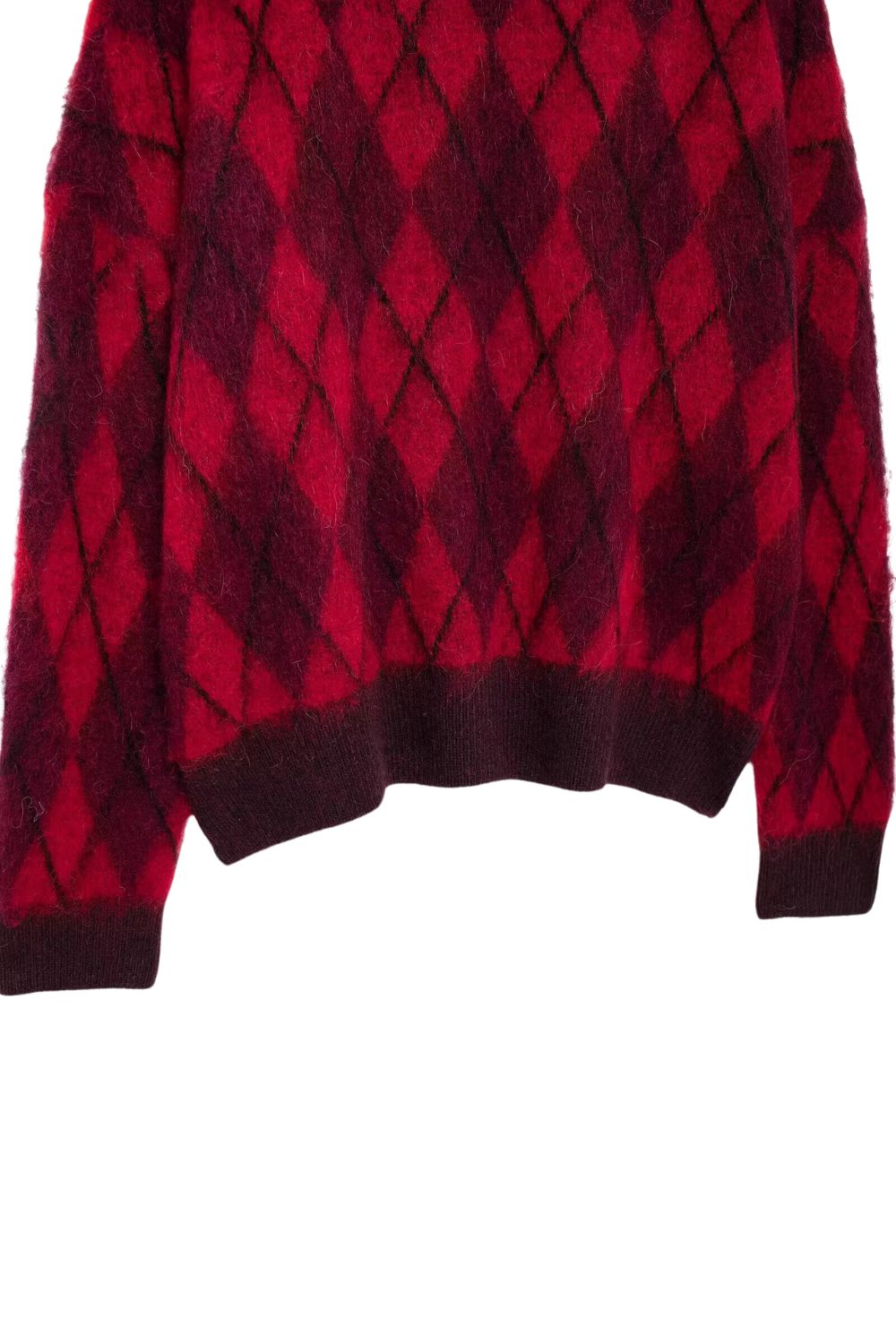 'Abigail' Diamond-Pattern Knit Pullover