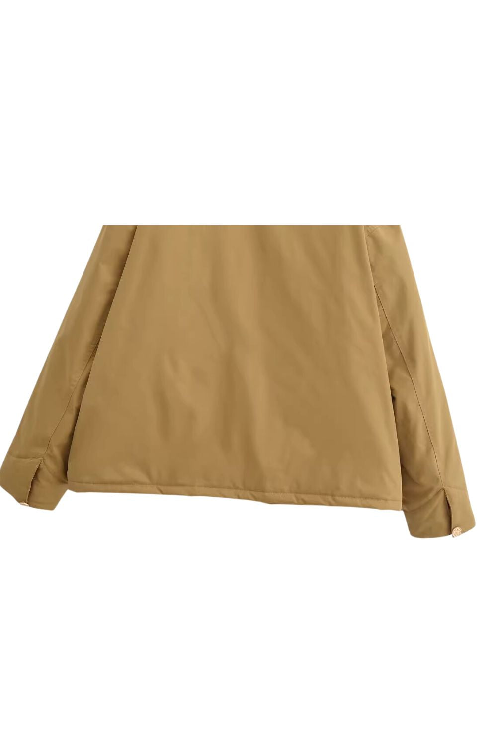 'Leilani' Khaki Color-Blocked Puffer Jacket