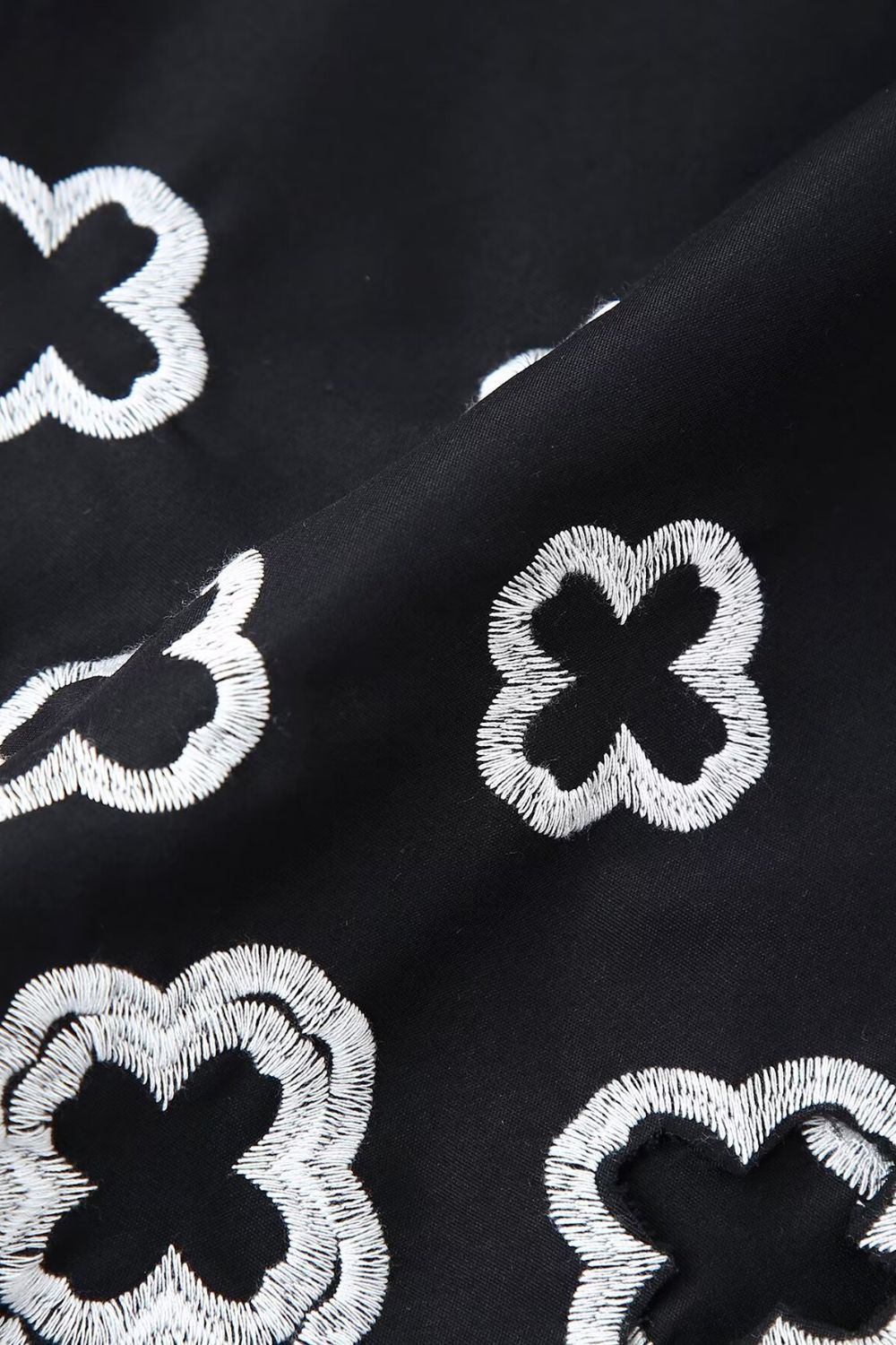 ‘Bronislava’ Hollow-Out Floral Embroidered Shirt & Pants Set (Sold Separately)