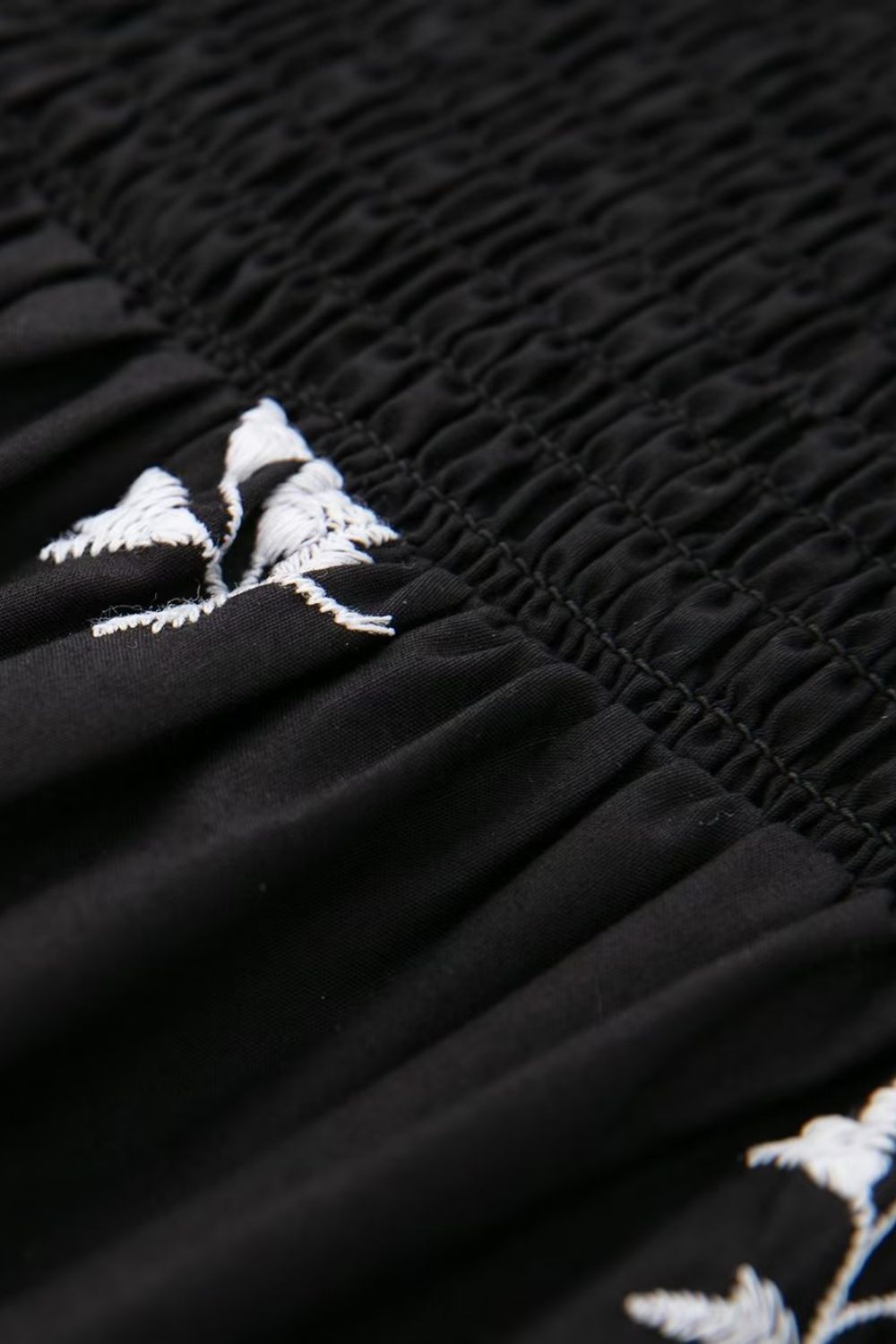 'Paisley' Flower Embroidery Halter Mini Skirt