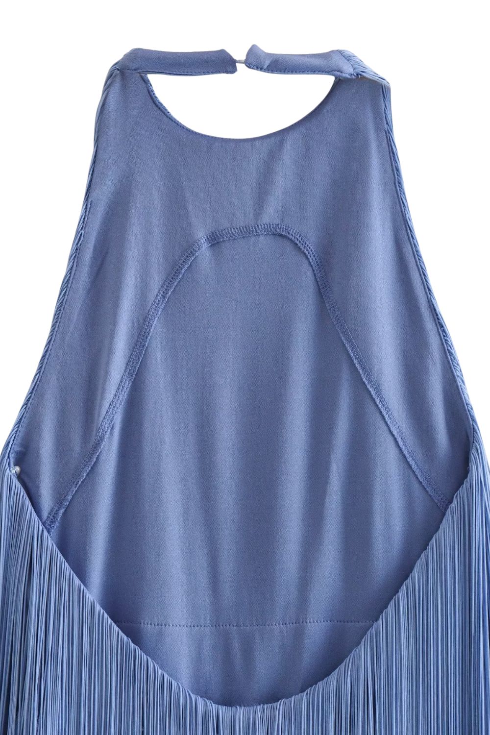 ‘Millie' Open Back Fringed Mini Dress