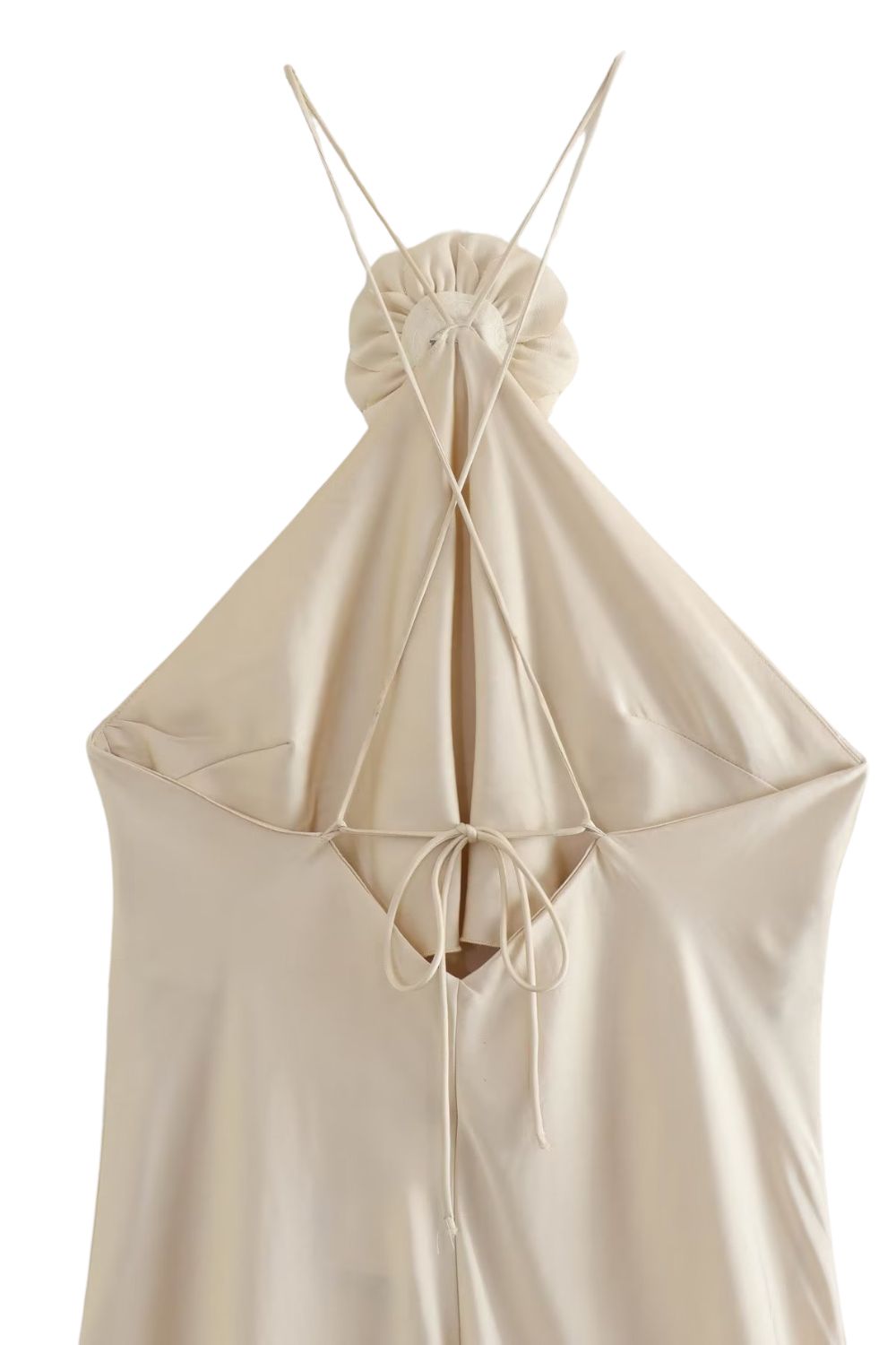 'Mia' Backless Floral Halter Strap Dress