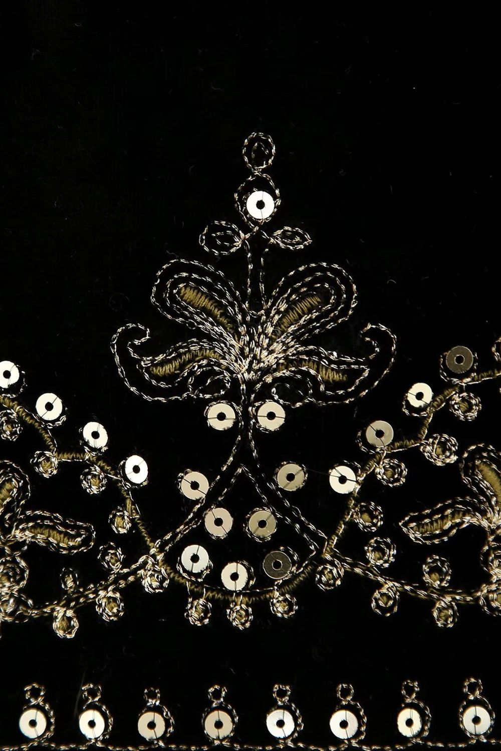 'Mia' Embroidered Velvet Vest Top