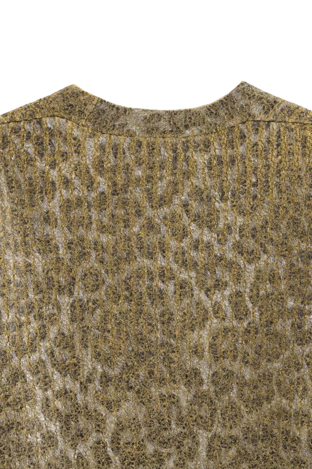 'Autumn' Gold-Plated Animal Print Knit Jacket
