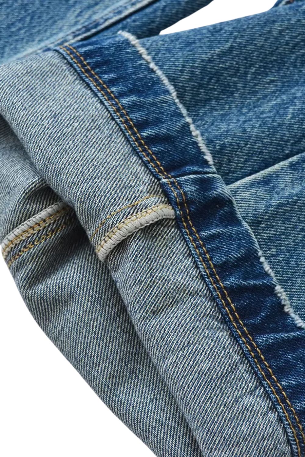 'Annie' Cotton Straight-Leg Washed Denim Jeans