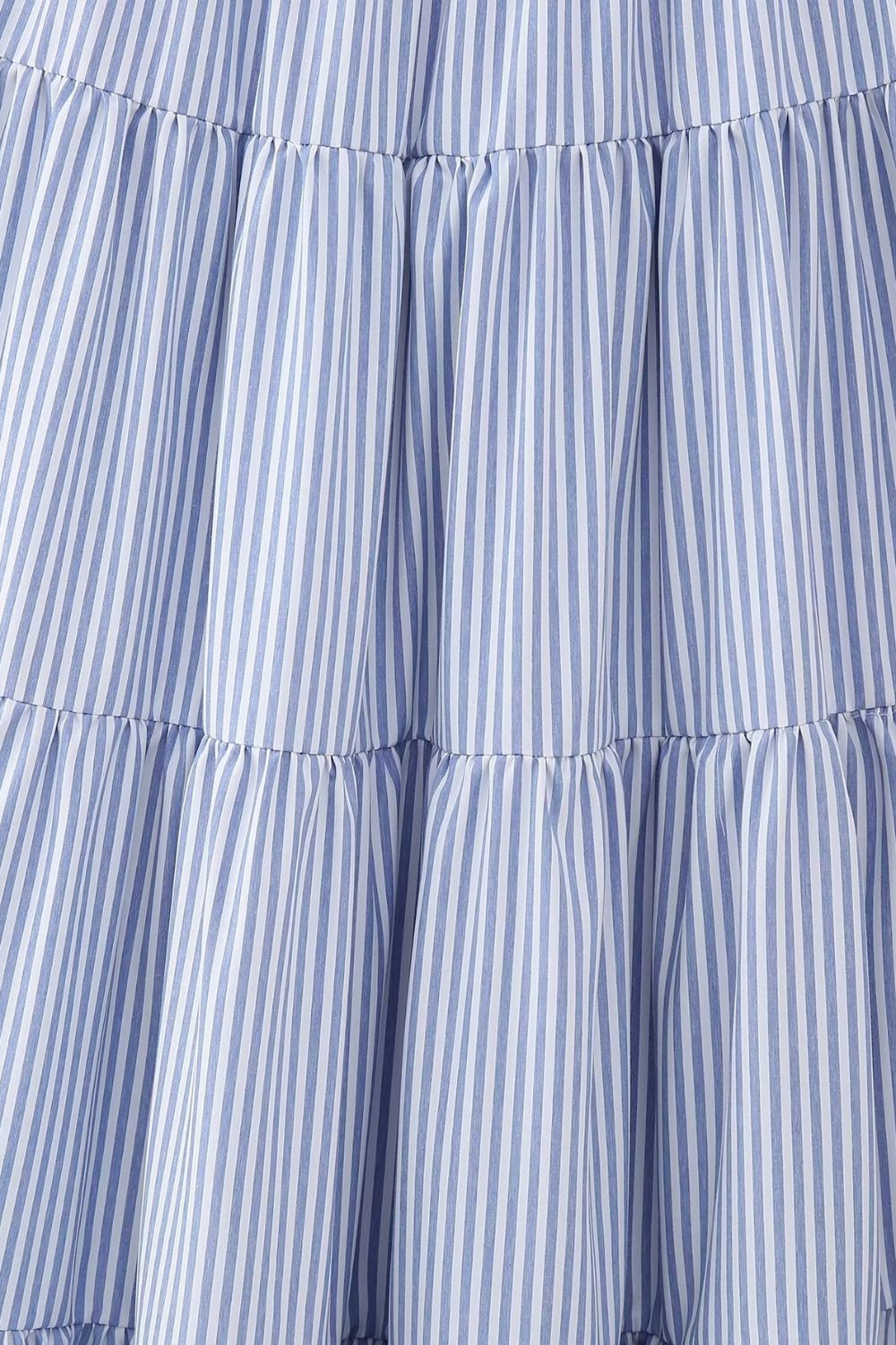 'Chloe' Striped Short Top & Cake Skirt Midi Dress Set