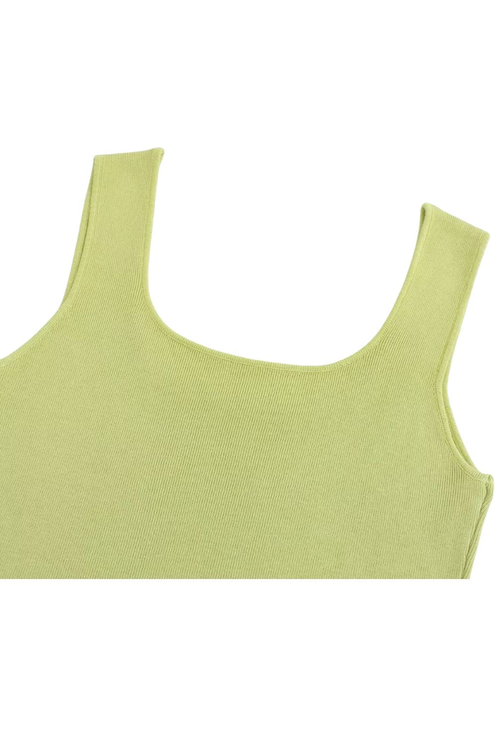 'Yana' Linen Knit Tank Strap Top (5 Color)