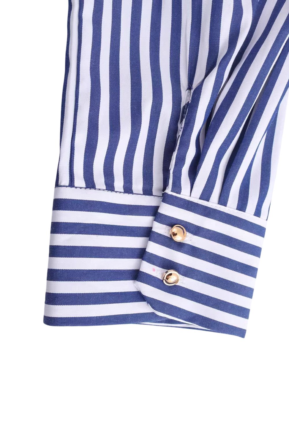 'Leila' Metallic Striped Shirt