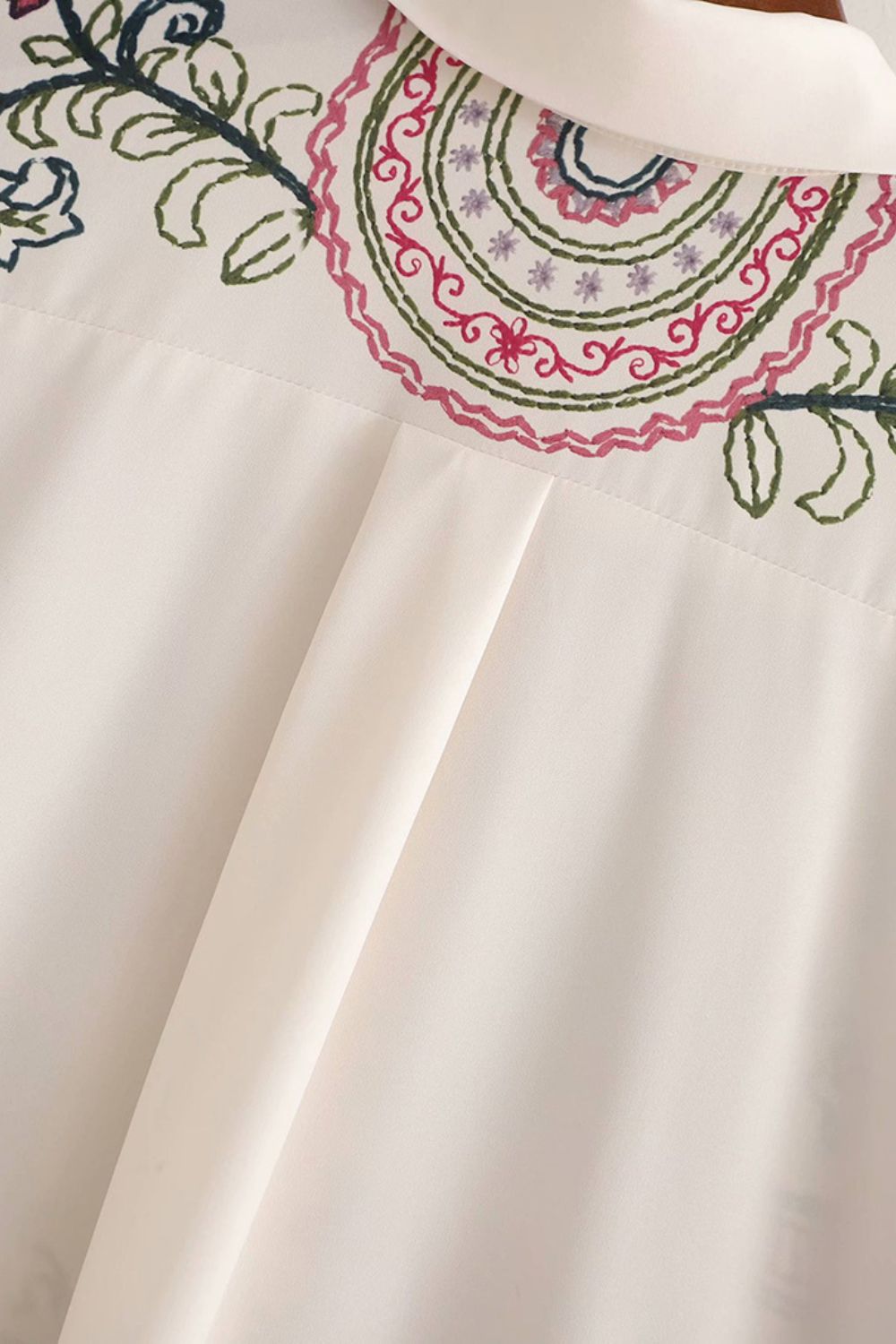 ‘Martha’ Turn-down Collar Loose Printed Long Shirt