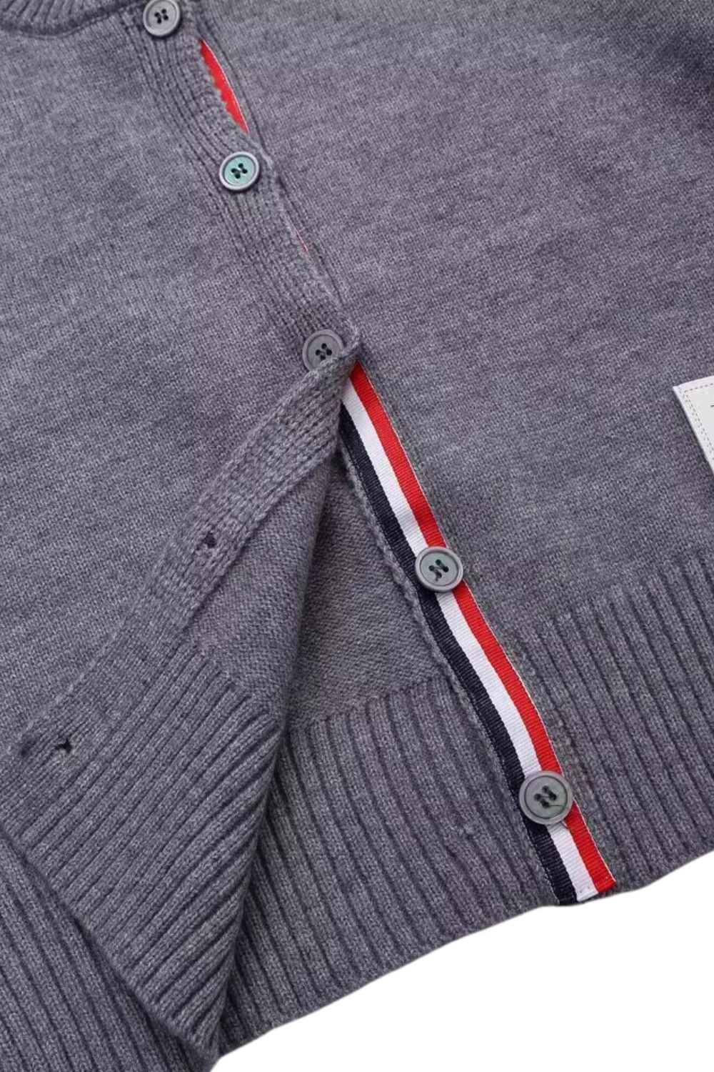 ' Nova' Casual Patch Label Knitted Long-Sleeve Cardigan