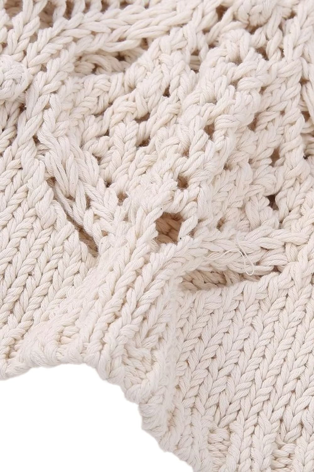 ‘Marina’ Cropped Round Neck Sleeveless Knit Top