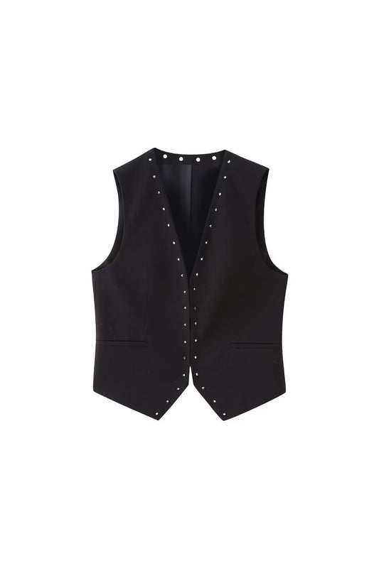 ' Aaron' Studded Vest & Skirt Set (Sold Separately)