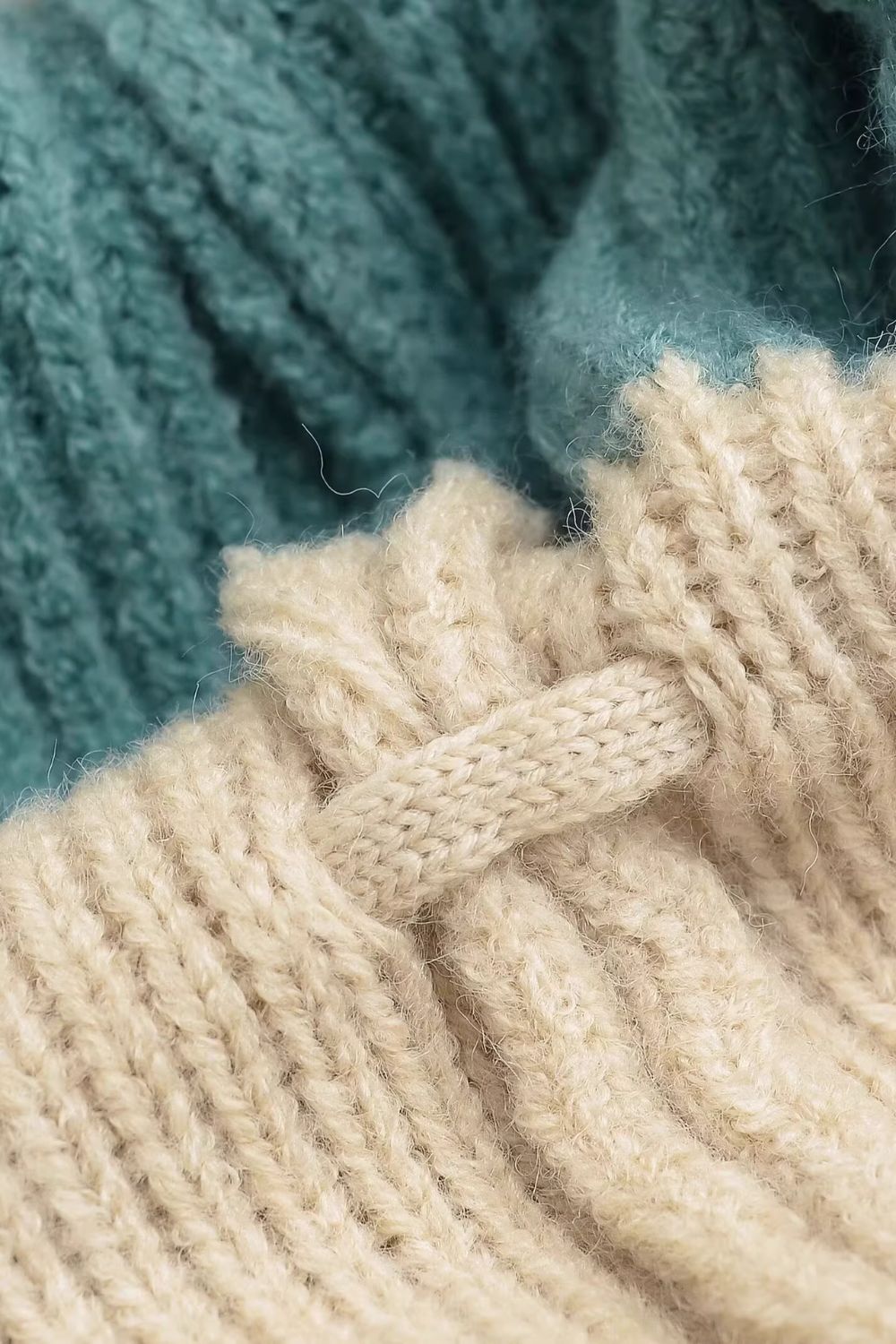 ' Eleanor' Color - Block V - Neck Knit Top