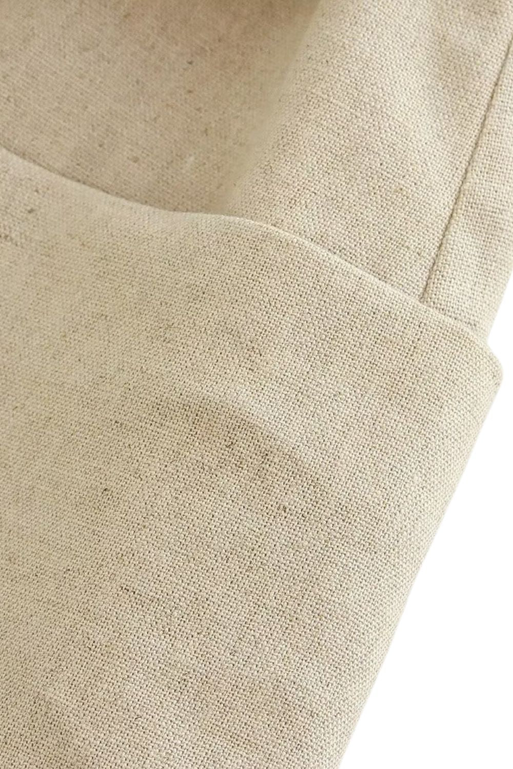 'Olivia' Linen Blend Belted Mid-Length Vest