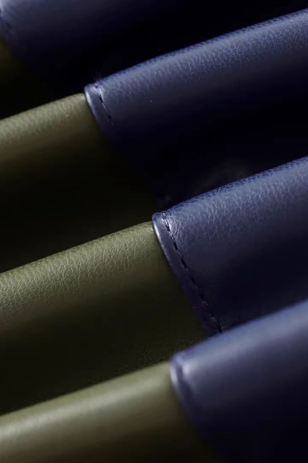 ‘Nora’ Casual Color-blocked Leather Jacket