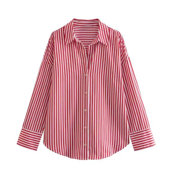 'Ava' Long=sleeved Loose Collared Shirt (6 Colors)