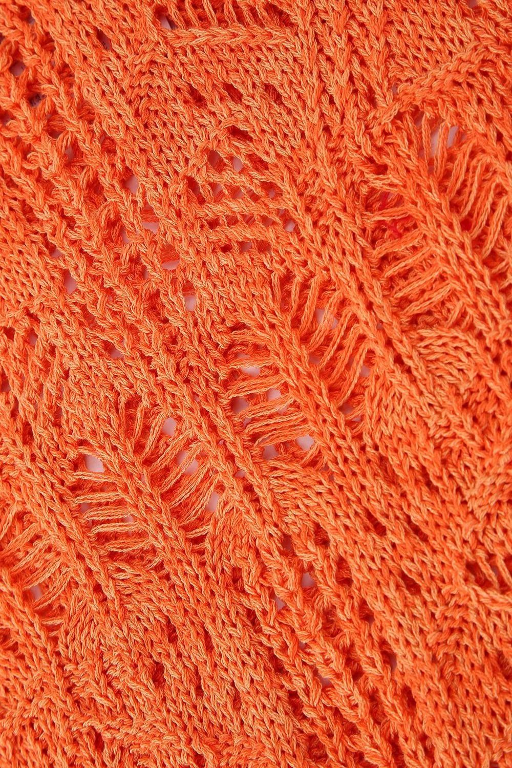 'Nika' Embellished Beaded Crochet Knit Top