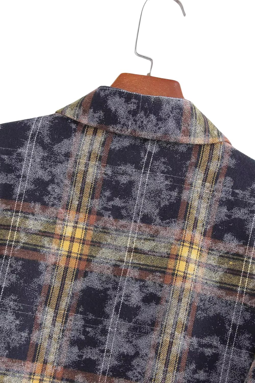 'Lily' Plaid Shirt with Tie-Dye Accents