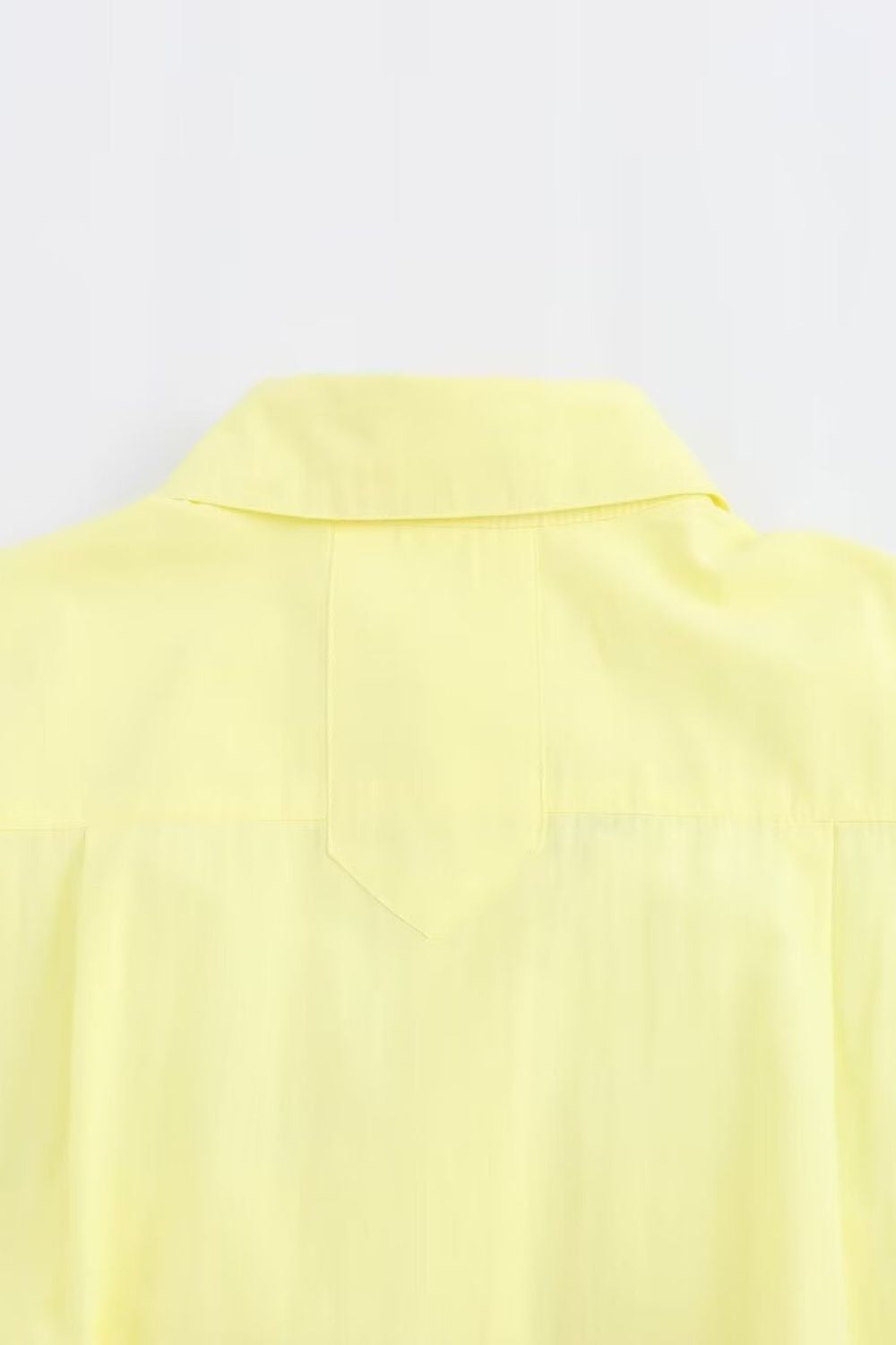 'Amber' Yellow Irregular Long Sleeve Shirt