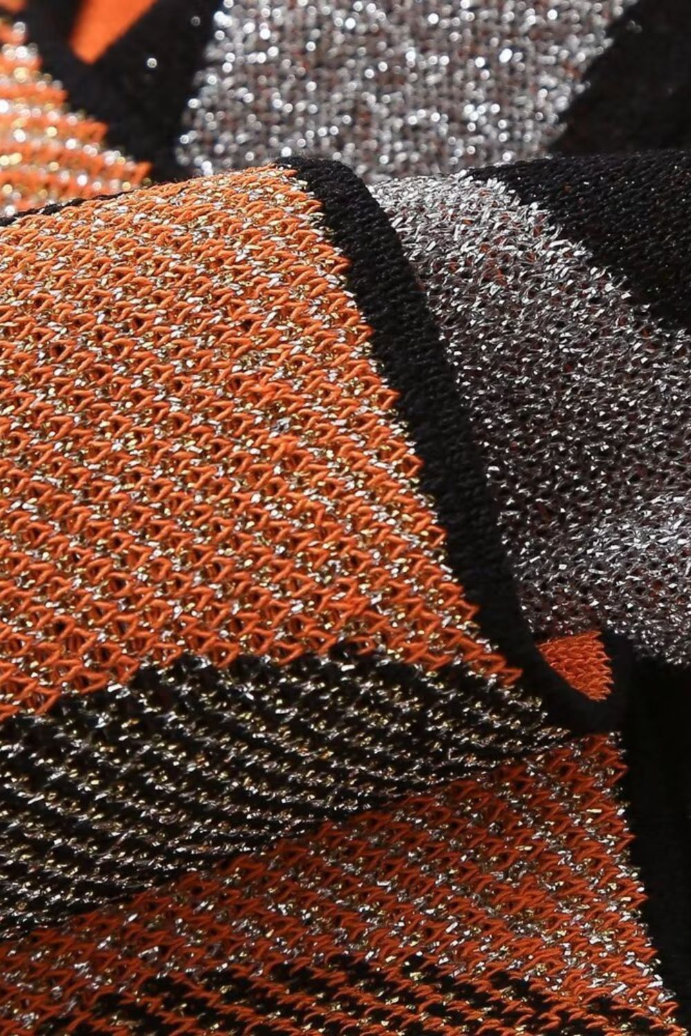 'Elina' Jacquard Knit High-Slit Skirt & Casual Trousers Set (Sold Separately)