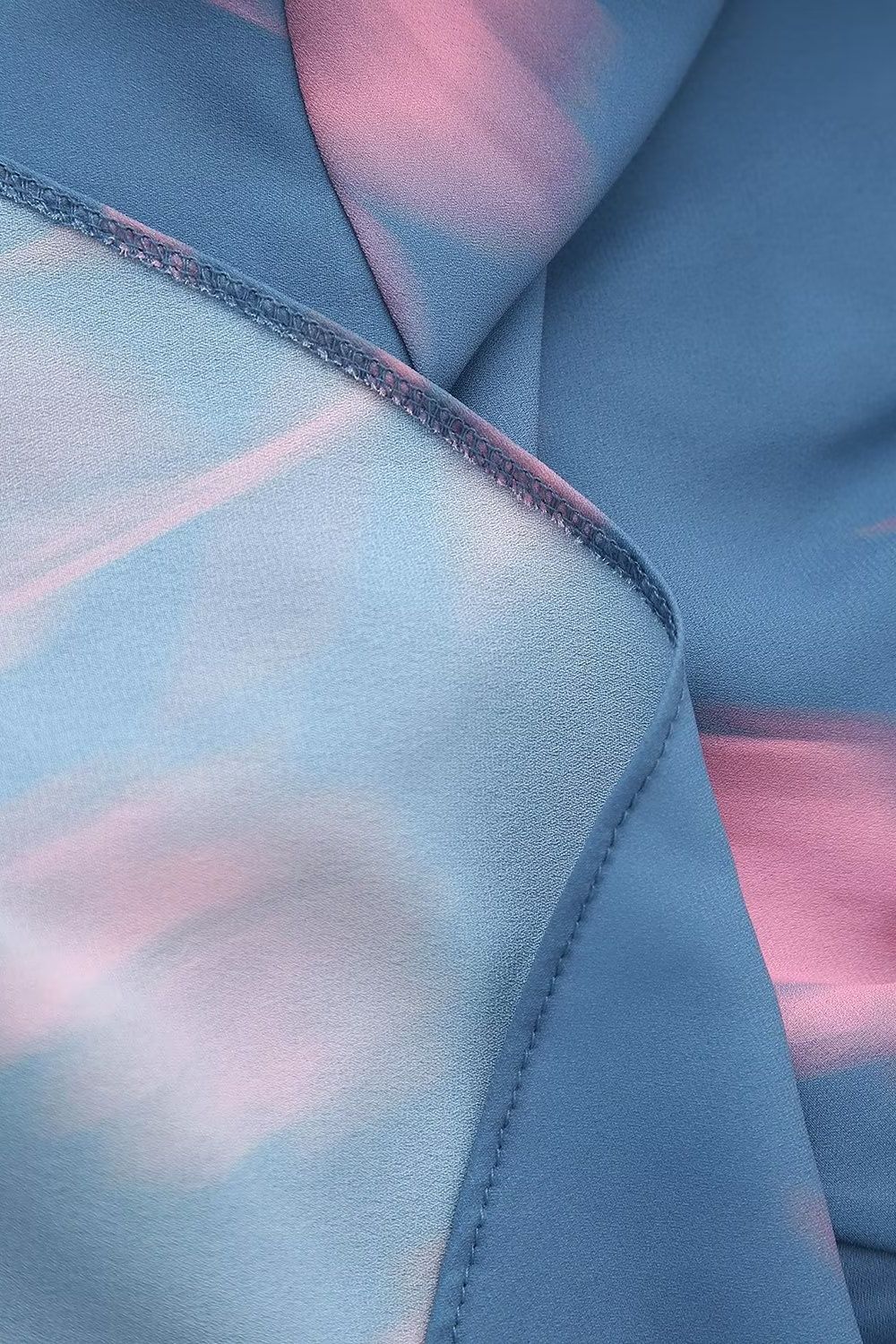 ‘Ava’ Pleated Collar Printed Ruffle Dress