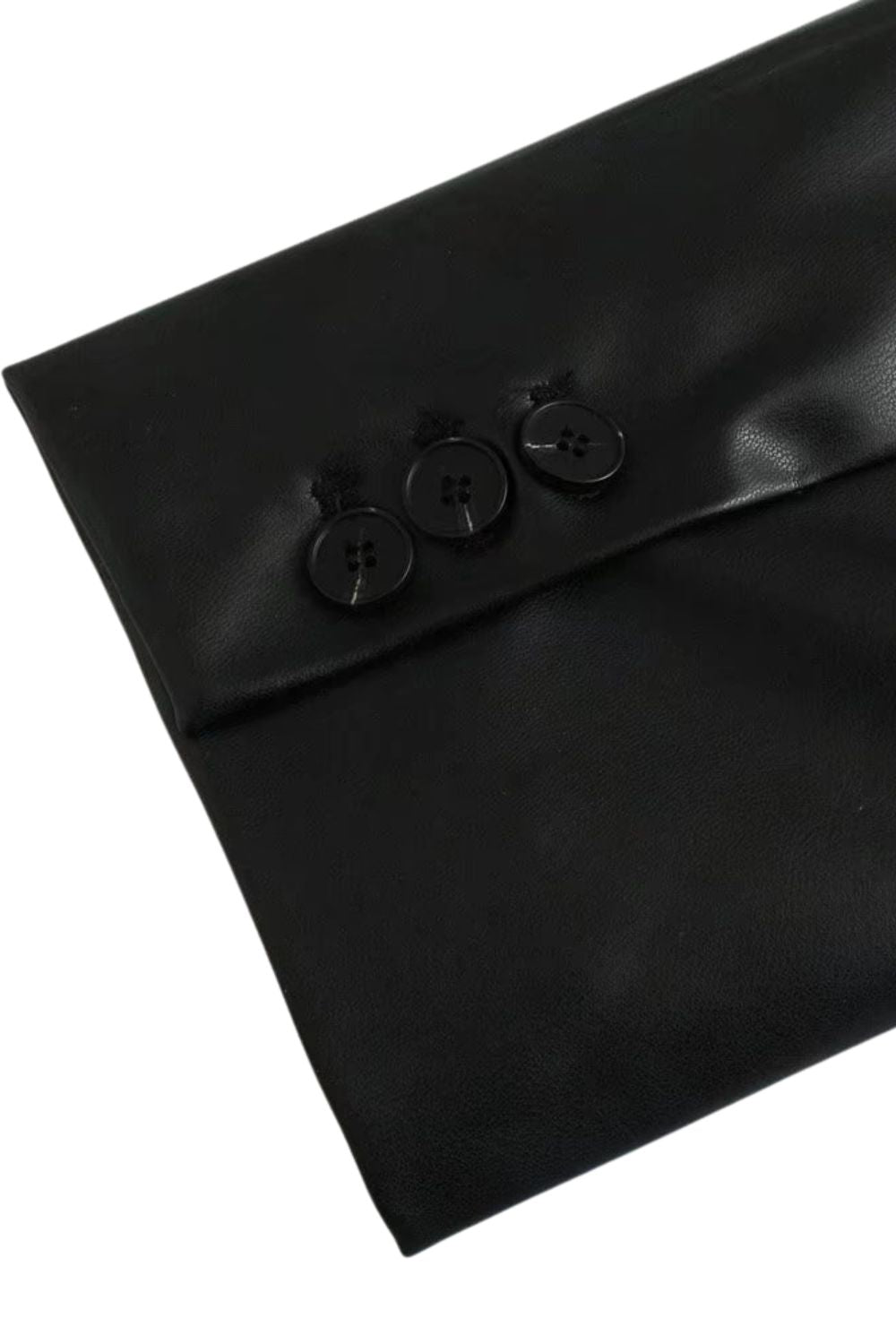 ‘ Landon’ Black Vegan Leather Blazer