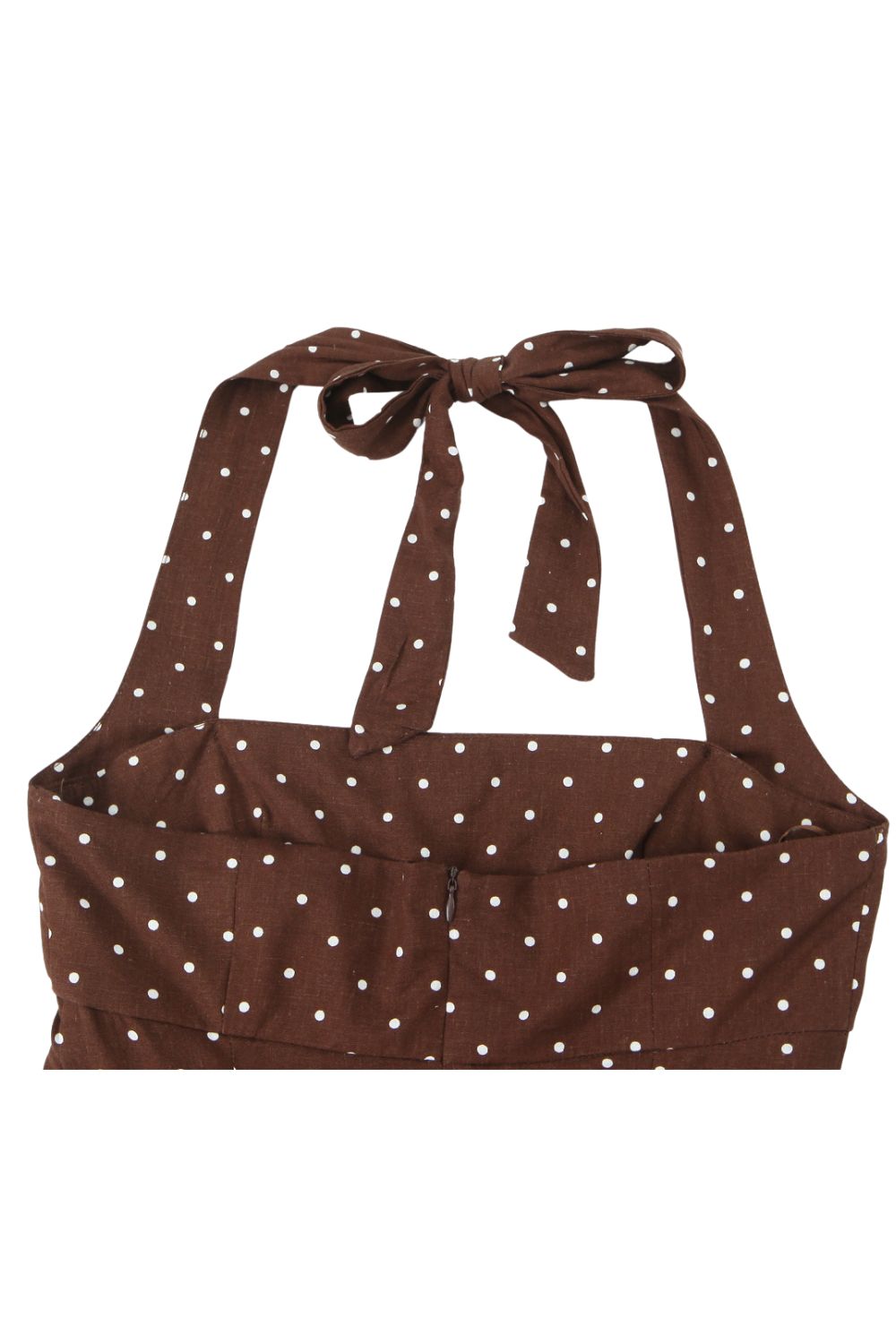 ‘Millie' Mixed-Fabric Polka Dot Midi Dress