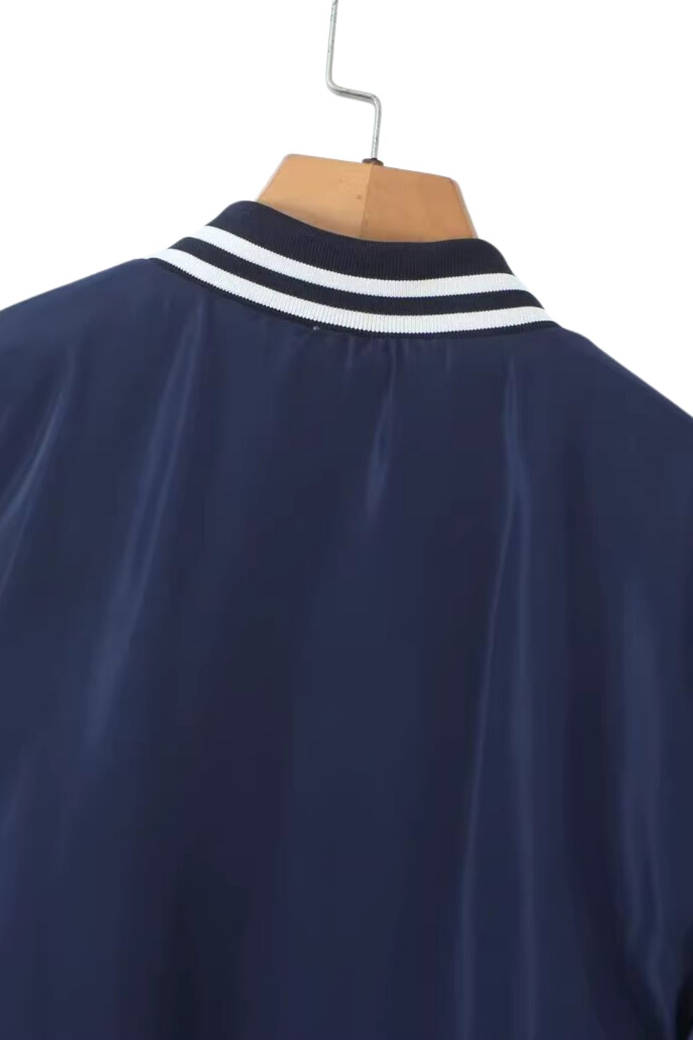 ‘Violet’ Loose Patchwork Baseball Puffer Jacket