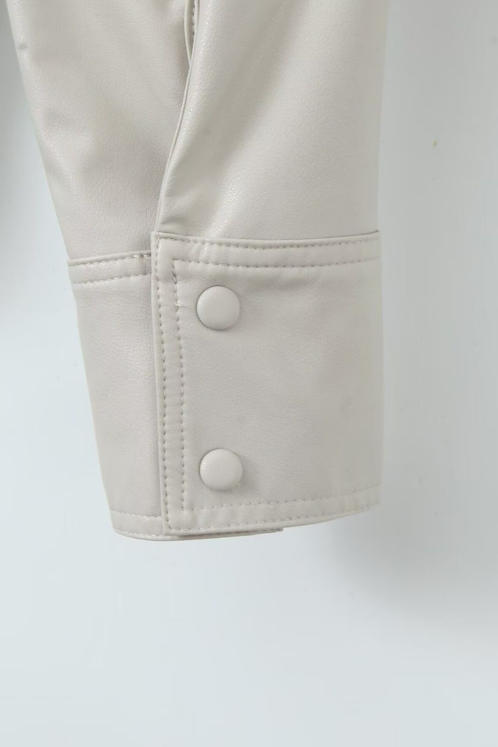 'Harriet' Casual Faux Leather Shirt-Style Jacket