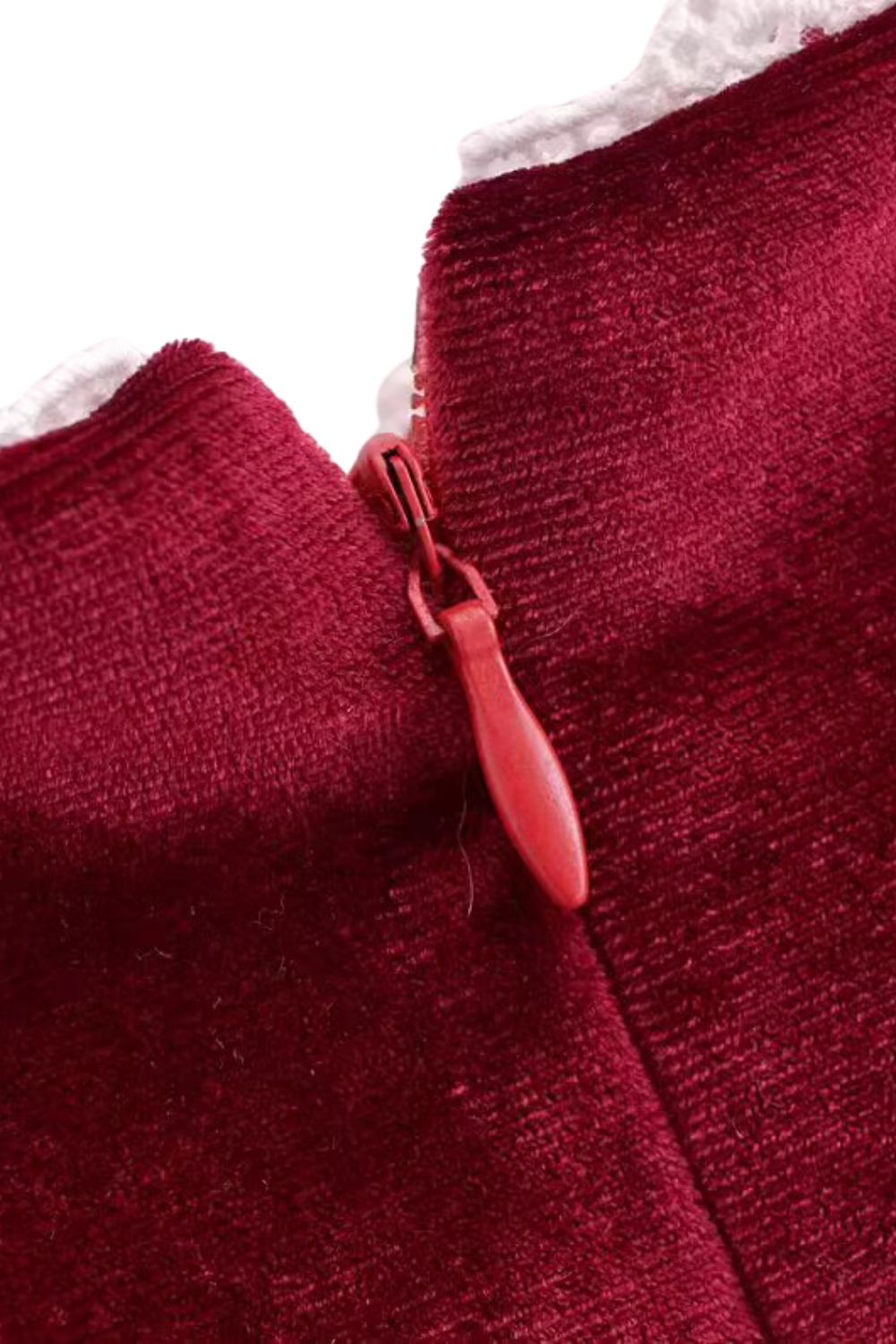 'Sophia' Crimson Velvet Mini Dress