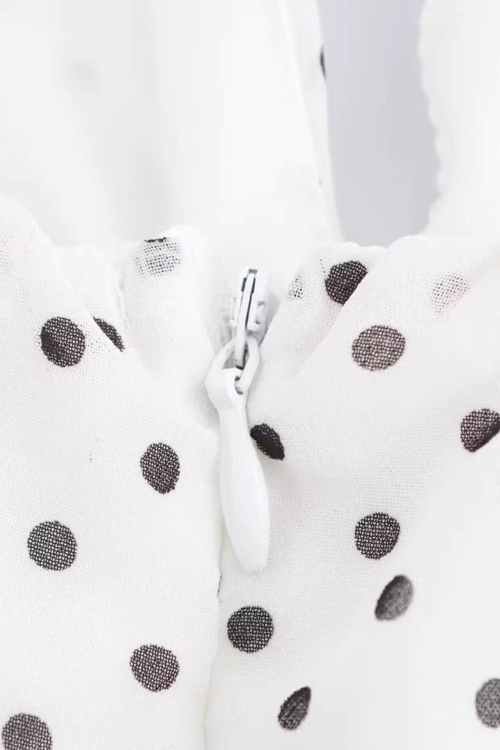 'Amelia' Strappy Polka Dot Ruffle Dress