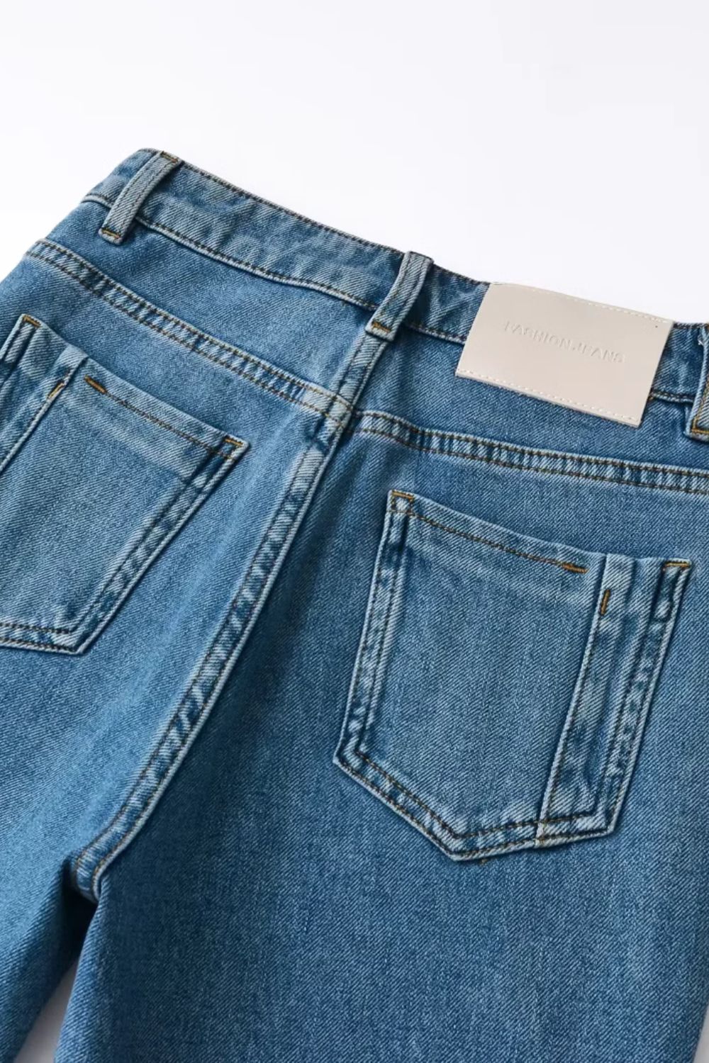 'Kimberly' Casual Straight-Leg Denim Pants