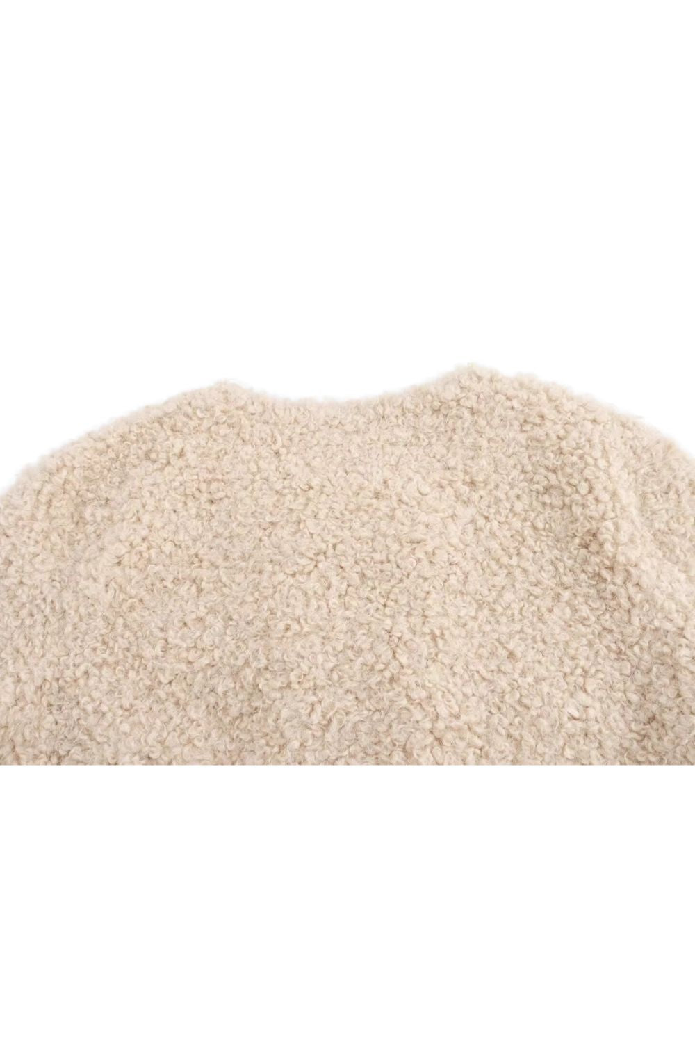 'Grace' Double-Breasted Round Collar Fur-Trimmed Jacket(2 Color)