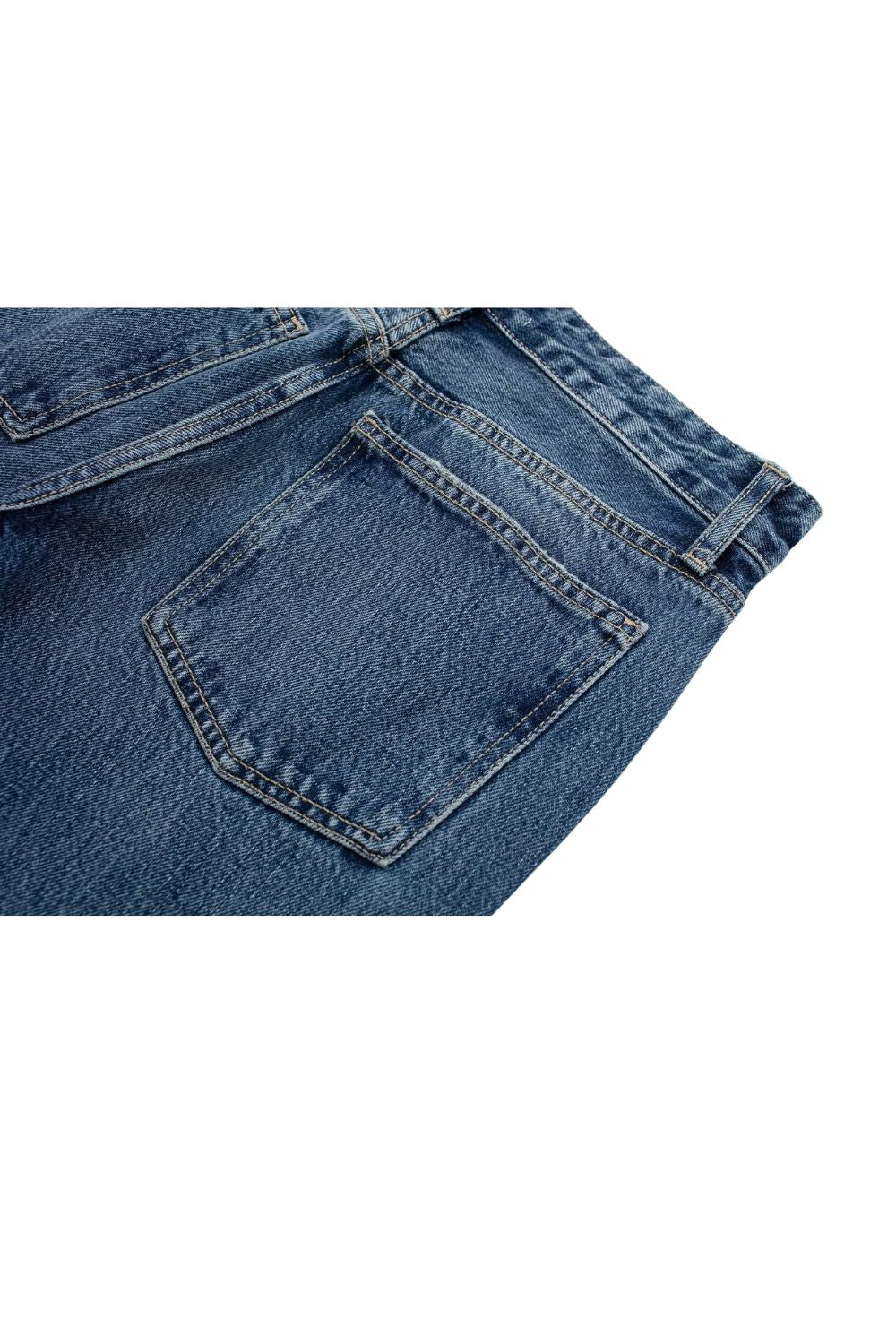 ‘Sydney’ Single-Button Straight Jeans
