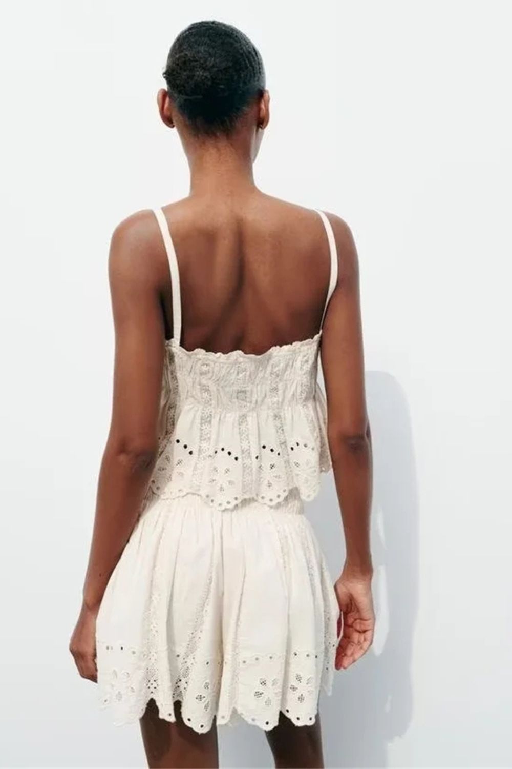 'Isabelle' Straight Neck Embroidery Top & Dress (Sold Separately)