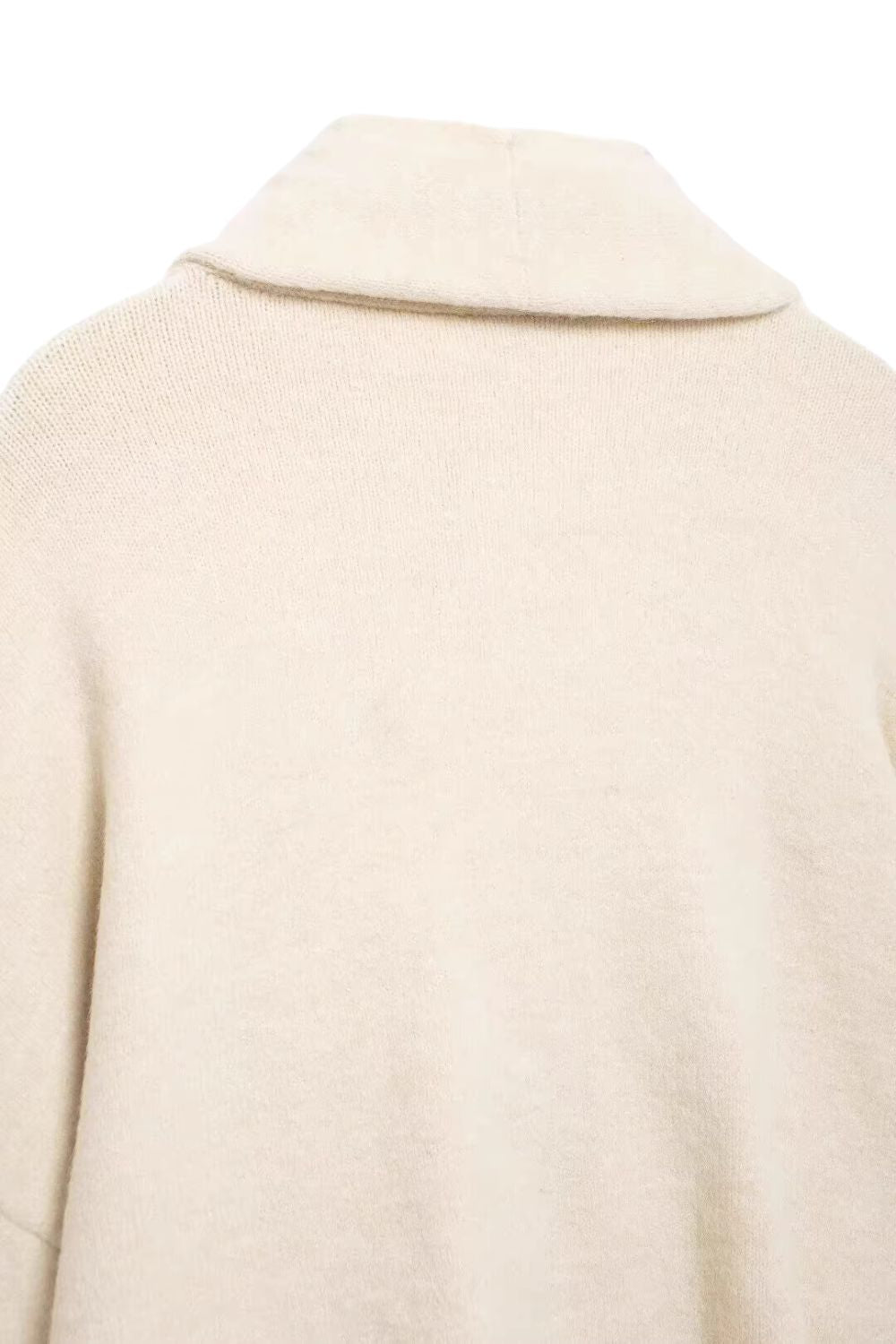 'Roberta' Minimalist Gold-Trimmed Knit Jacket