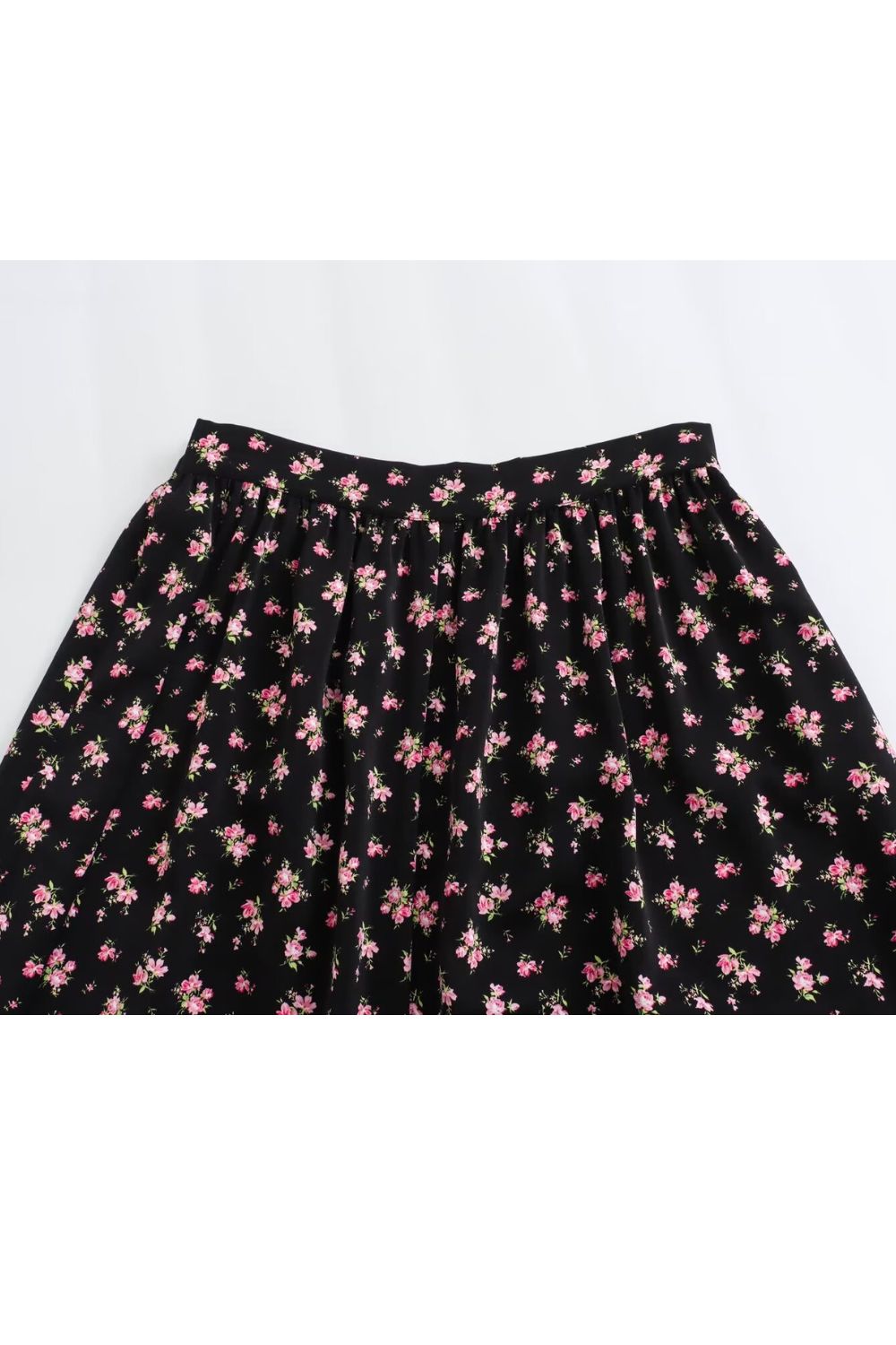 'Audrey' "Floral Print Top &Skirt Elegant Two-Piece Set