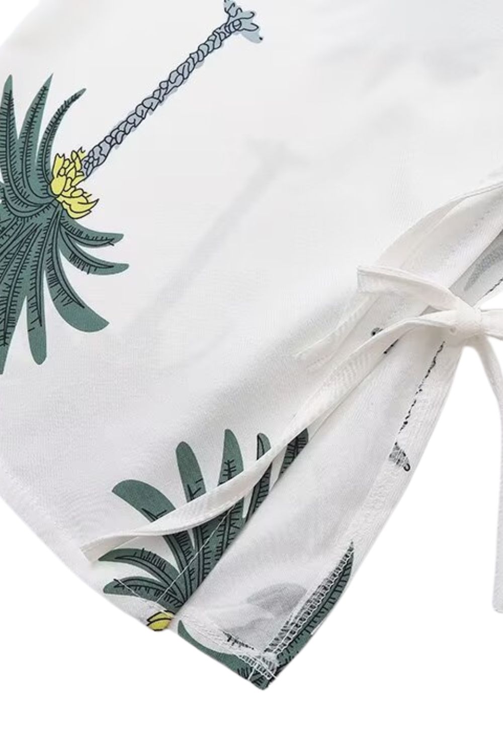 ‘Florence’ Printed Vest-style Shirt & Tie-waist Long Pants Set (Sold Separately)