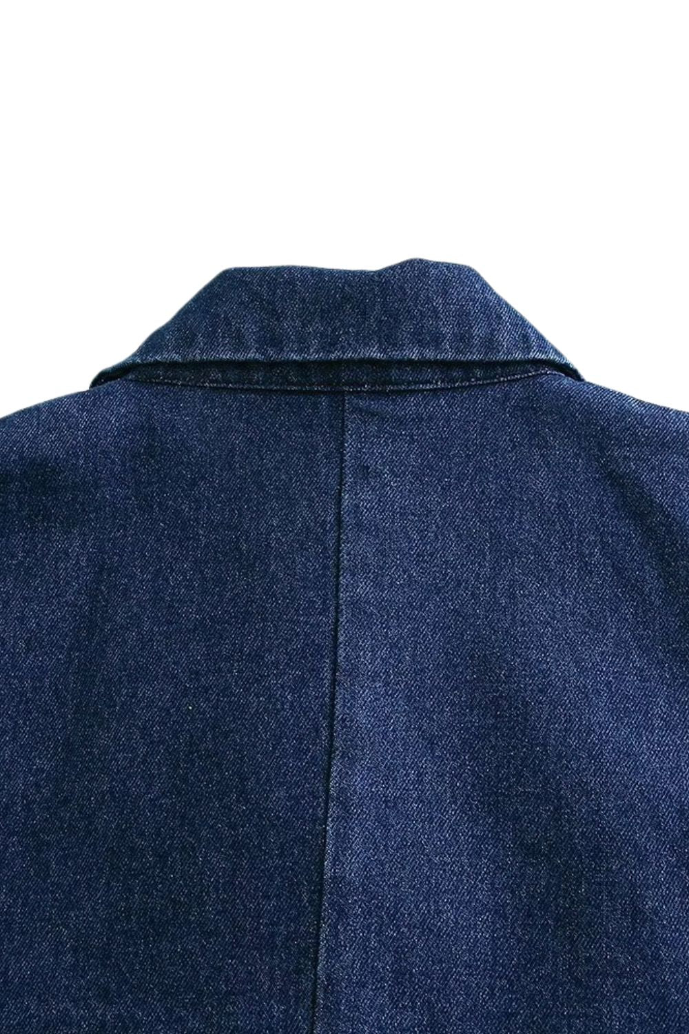 'Aria' Short Denim Double-Breasted Blazer