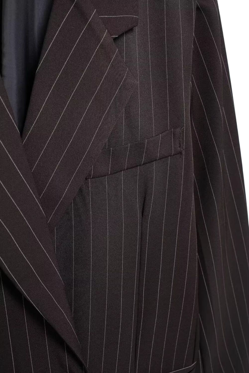 'Parker' Striped Double-Breasted Long-Sleeve Blazer