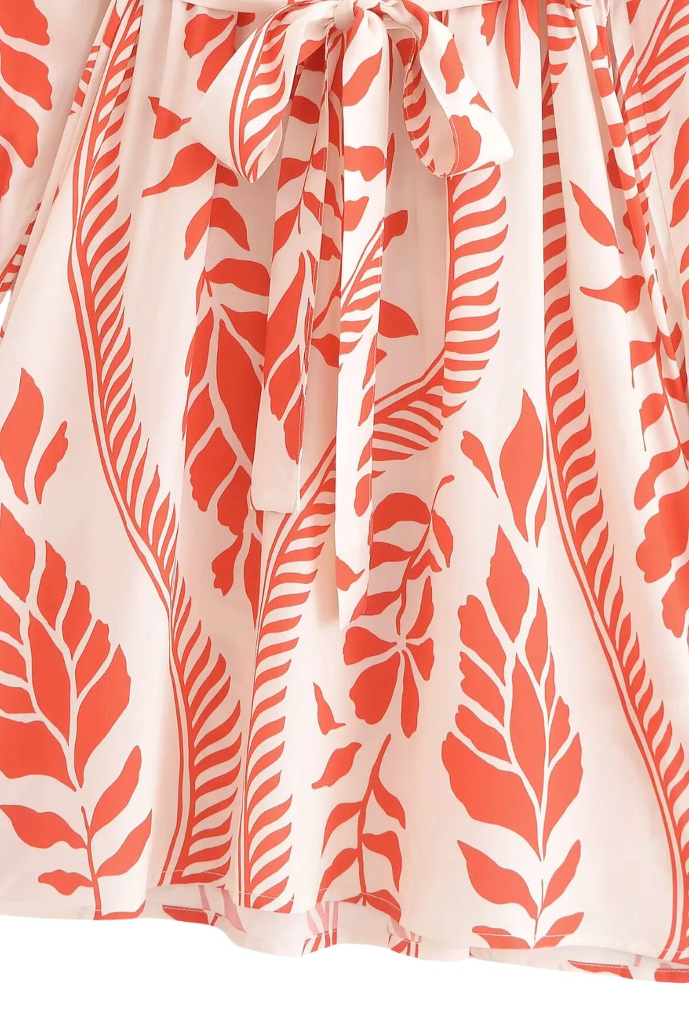 'Nan' V-Neck Printed Belted Dress