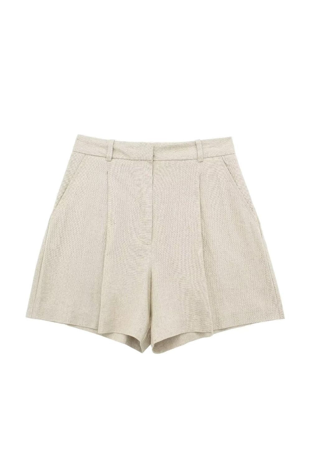 'Isabelle' linen blended custom vest casual shorts (eight colour)