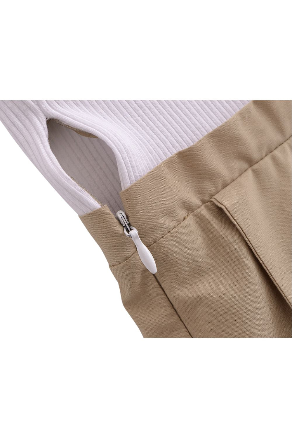 'Hazel' Casual Patchwork Midi Dress with Pockets