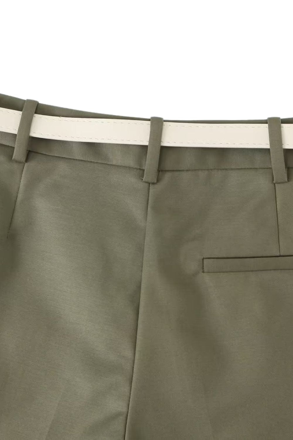 ‘Tessa’ Solid Color Shorts with Belt