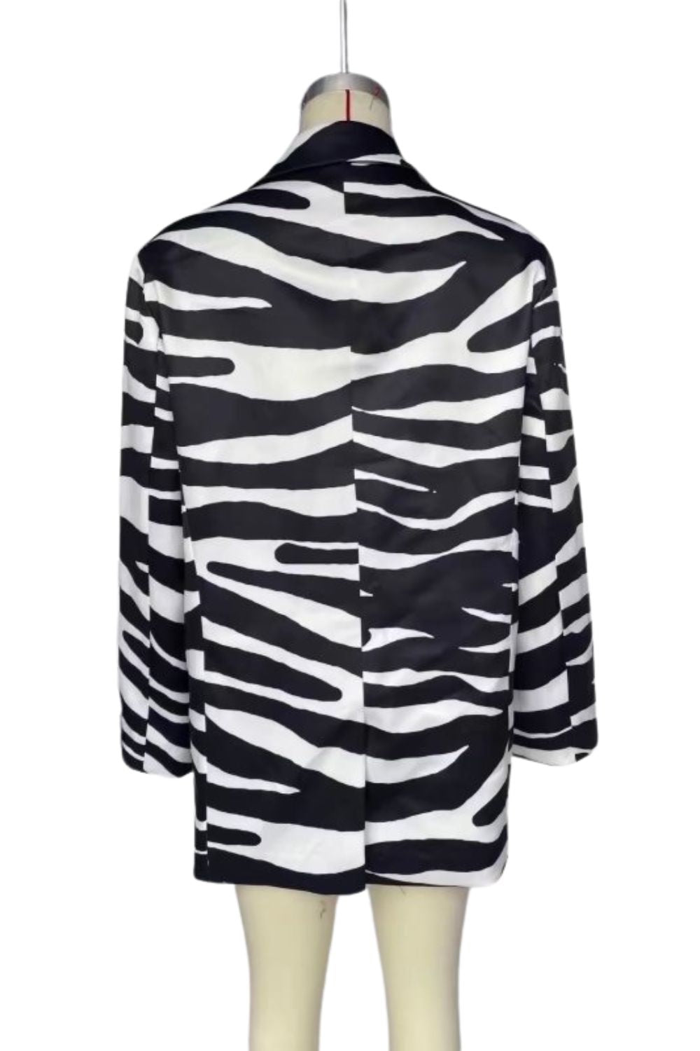 ' Chase' Chic Striped Single-Breasted Printed Blazer