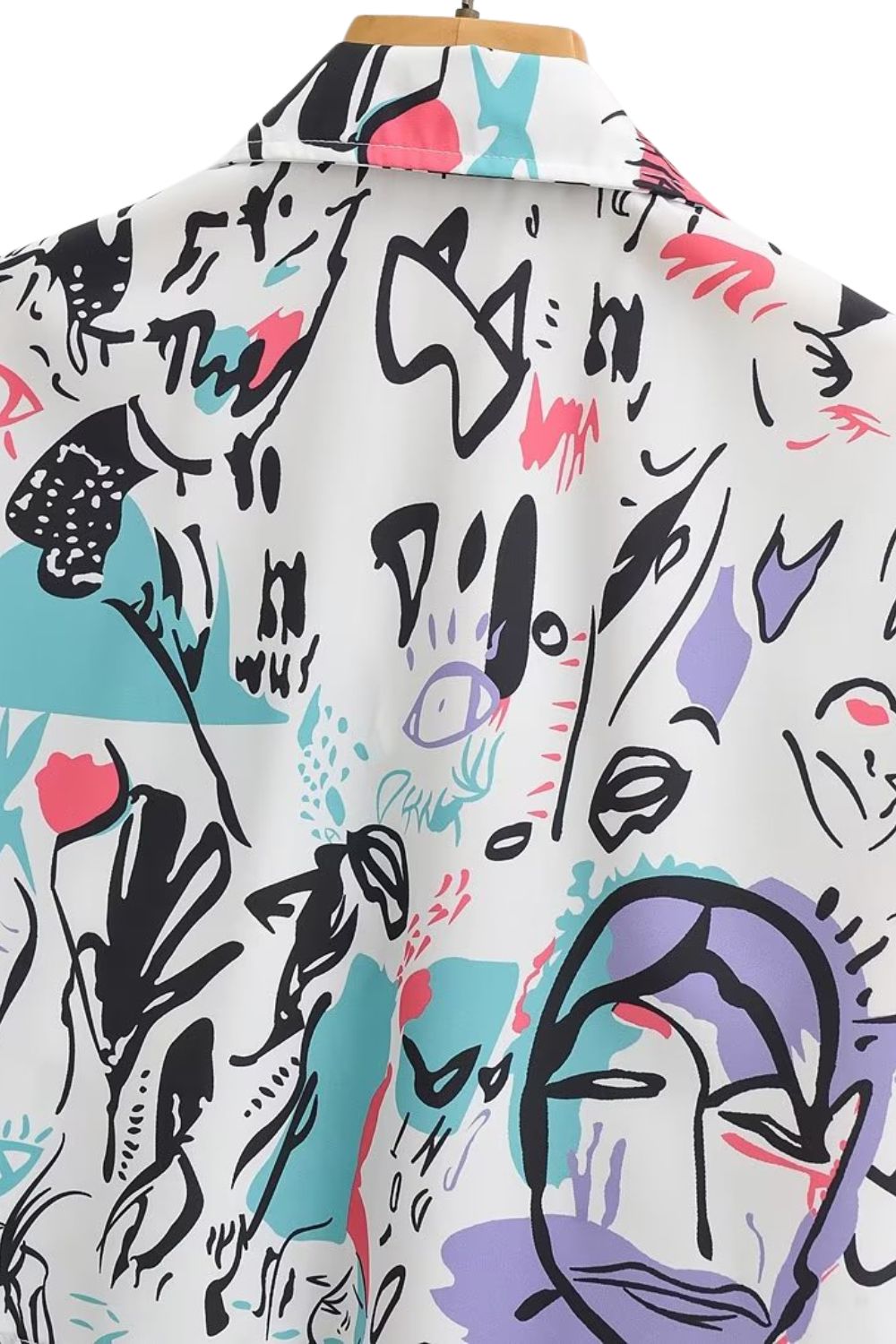 ‘Zlata’ Vintage Short Sleeve Printed Shirt Top