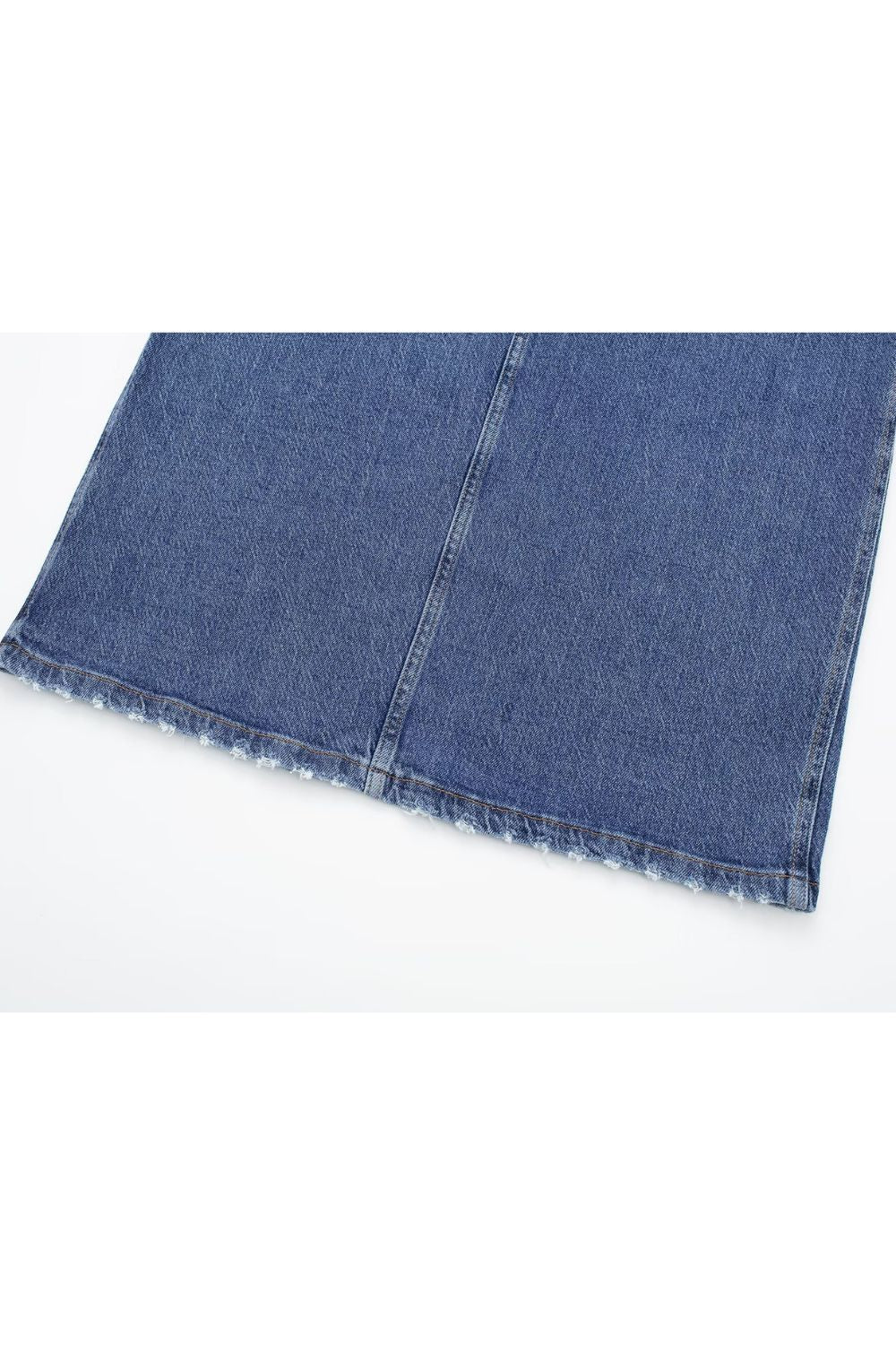 'Hazel' Slit A-Line Bodycon Midi Denim Skirt (3 Color)