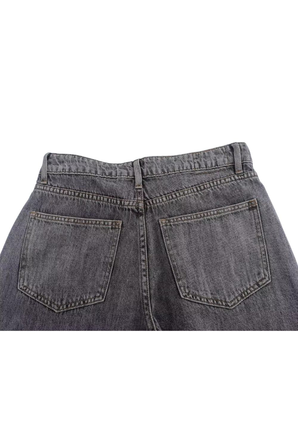 'Lyla' Vintage Washed Mid-Rise Wide-Leg Jeans